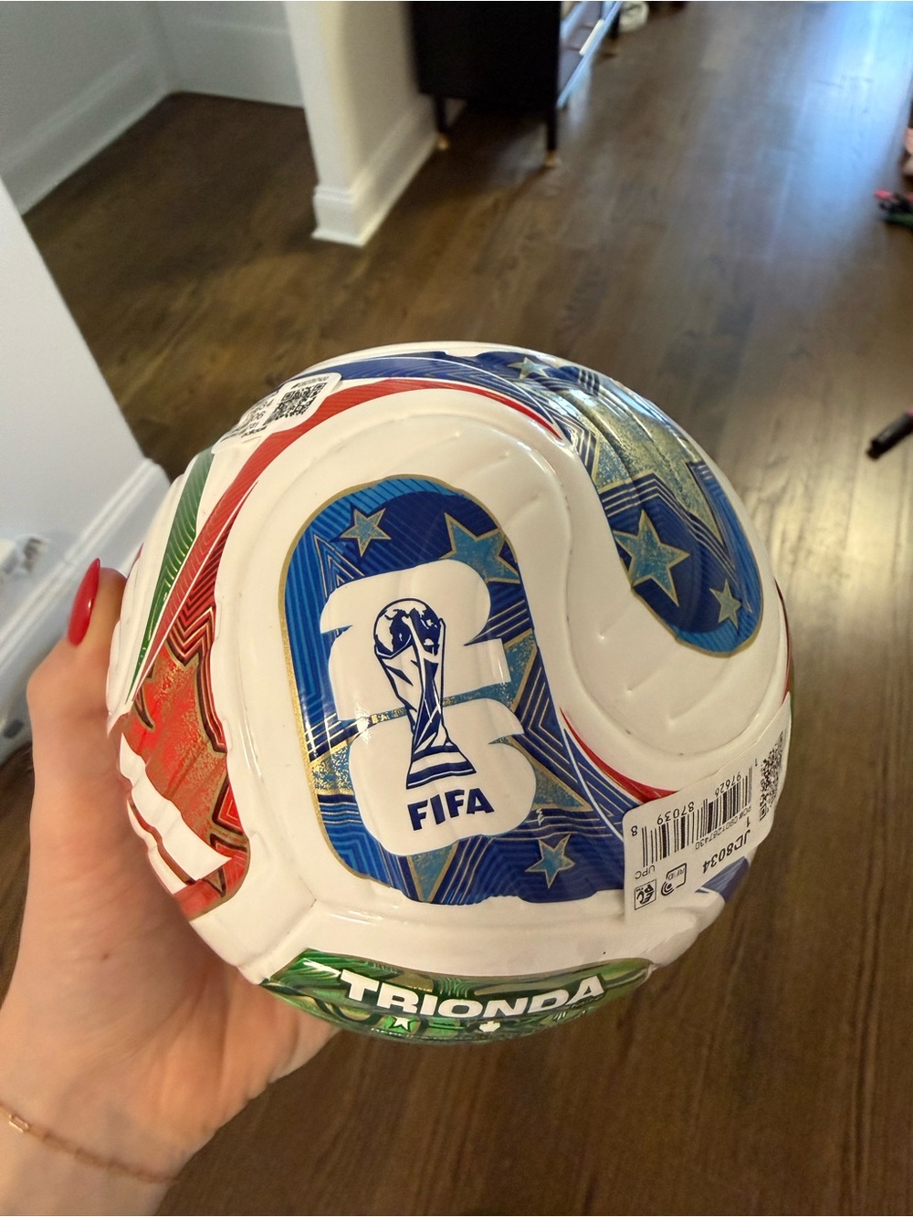 FIFA Trionda Match Mini Soccer Ball - White, Blue, Green, Red